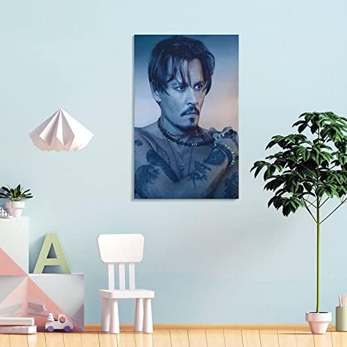 SENPIN Híres Sztár Johnny Depp Művészet Plakát Wall Art Poszter Ajándékok Hálószoba Nyomatok lakberendezés Lógó Képet a Vászon