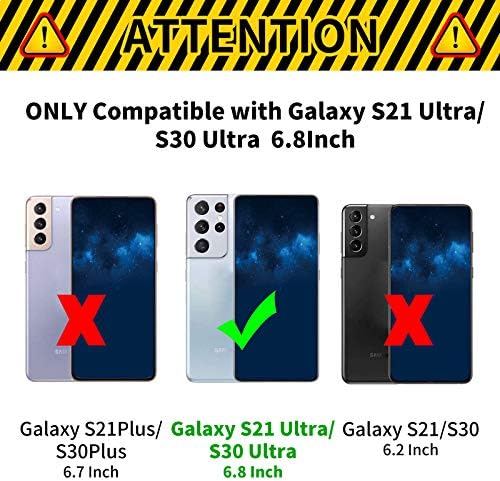 Telefon tok Samsung Galaxy S30 Ultra, Galaxy S21 Ultra 5G Tárca az Esetben a Kártya Birtokosának,Dual Layer Lökhárító Védő