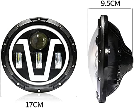 7 hüvelykes 12 v-os Motoros LED Szög Szeme Projektor Fényszóró Hi-Lo Sugár DRL indexet, Lámpa, Fényszóró A Harley Honda Yamaha