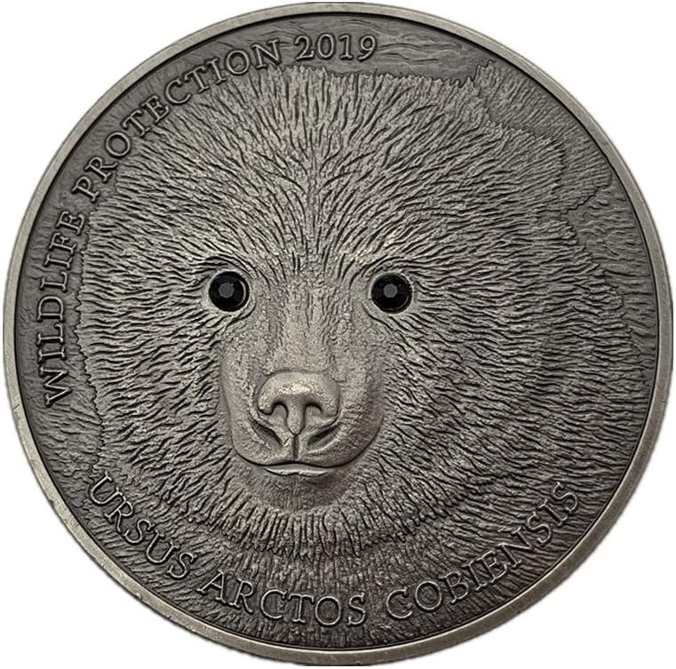 2019 mongol gyémántos Góbi Állat a Medve Antik Emlékérme Gyűjtemény Kézműves Érme 500 tugrik Ajándék