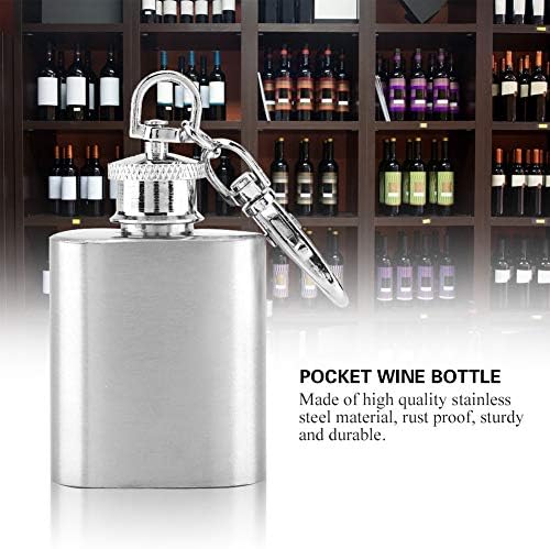 2db 1 oz mini üveg, rozsdamentes acél flaskád, hordozható whiskey-lombikba, a kulcstartót, a kemping, valamint piknik