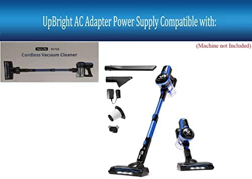 UpBright 26.5 V AC/DC Adapter Kompatibilis VacLife H20-180 VL722 H20180 22.2 V 2200mAh 22.2 VDC Li-ion Akkumulátor, 180W