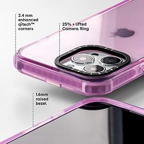 Casetify Ultra Hatása az Esetben az iPhone 13 Pro - Pillangó Szivárvány - Világos Fekete