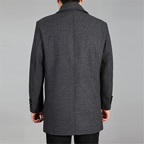 JNKIHAPOT Férfi Téli Kabát Őszi Gyapjú Kabát Borsó Őszi Kabát Hosszú Kabát Plus Size