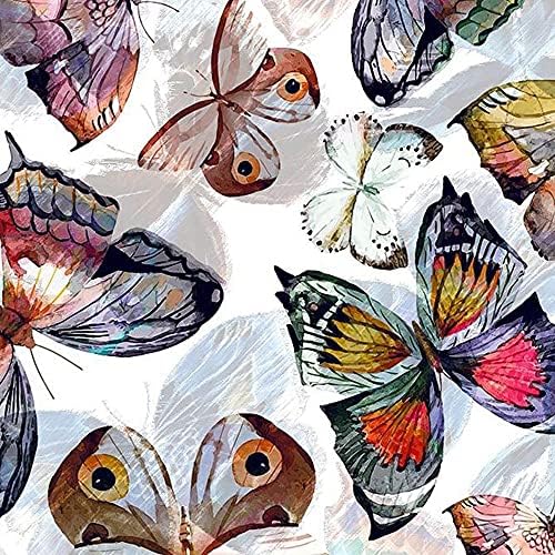 Gyönyörű, Színes Reális Pillangók Design Nyomtatott Pamut Foltvarrás Szövet, A gyár által (Narancs, Sárga, Zöld)