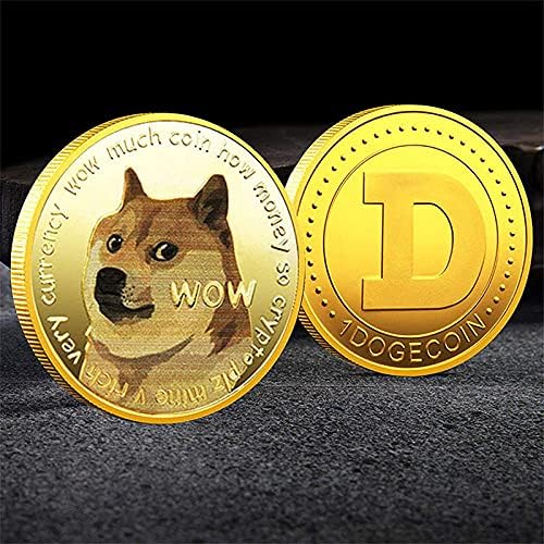 1 oz Arany-Bevonatú Dogecoin Emlékérme Fizetőeszköz Dogecoin 2021 Limited Edition Gyűjtemény, Érme védőburkolat
