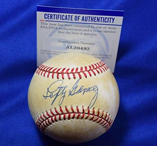 Lefty Gomez PSA DNS-Coa Autogramot Amerikai Liga OAL Aláírt Baseball - Dedikált Baseball